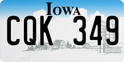 IA license plate CQK349