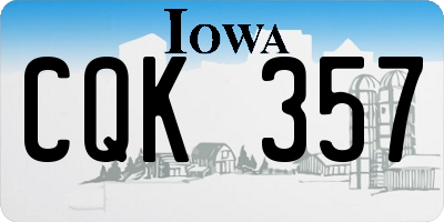 IA license plate CQK357