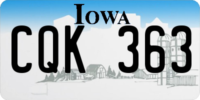 IA license plate CQK363