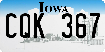 IA license plate CQK367