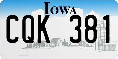 IA license plate CQK381