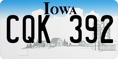 IA license plate CQK392