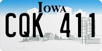 IA license plate CQK411