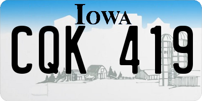 IA license plate CQK419