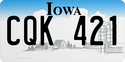 IA license plate CQK421