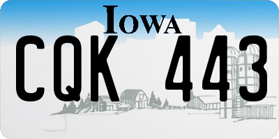 IA license plate CQK443