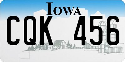 IA license plate CQK456