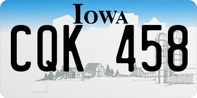 IA license plate CQK458