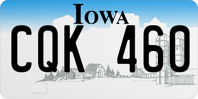 IA license plate CQK460