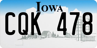 IA license plate CQK478