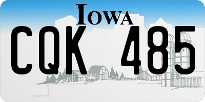 IA license plate CQK485