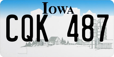 IA license plate CQK487