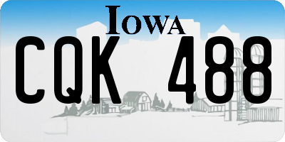IA license plate CQK488