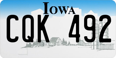 IA license plate CQK492