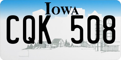 IA license plate CQK508