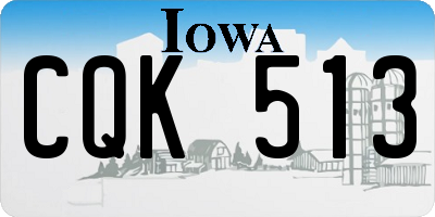 IA license plate CQK513