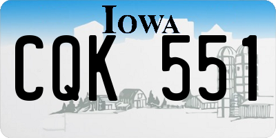 IA license plate CQK551