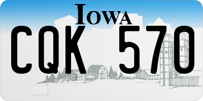 IA license plate CQK570