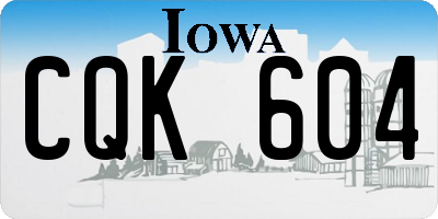 IA license plate CQK604