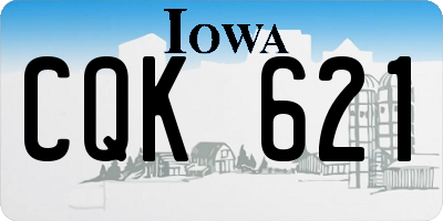 IA license plate CQK621