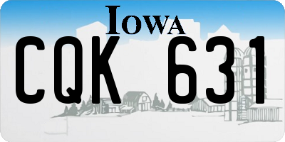 IA license plate CQK631