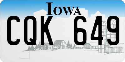 IA license plate CQK649