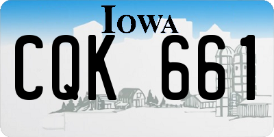 IA license plate CQK661