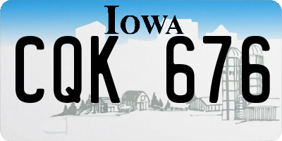 IA license plate CQK676
