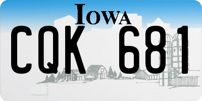 IA license plate CQK681