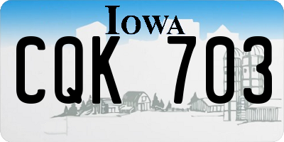IA license plate CQK703