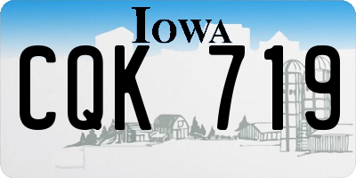 IA license plate CQK719