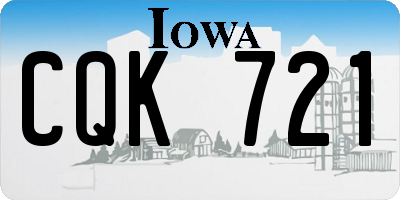 IA license plate CQK721