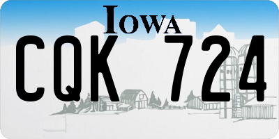 IA license plate CQK724