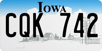 IA license plate CQK742