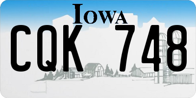 IA license plate CQK748