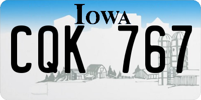 IA license plate CQK767