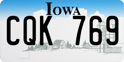 IA license plate CQK769