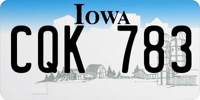 IA license plate CQK783