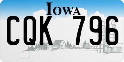 IA license plate CQK796