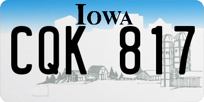 IA license plate CQK817
