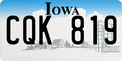 IA license plate CQK819