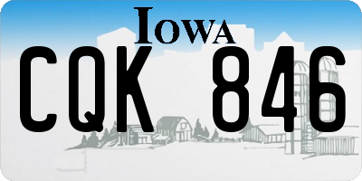 IA license plate CQK846