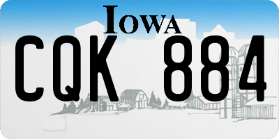 IA license plate CQK884