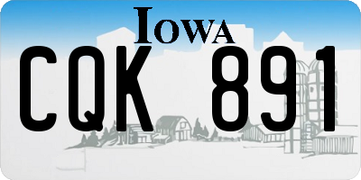 IA license plate CQK891