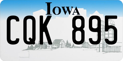 IA license plate CQK895