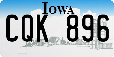 IA license plate CQK896