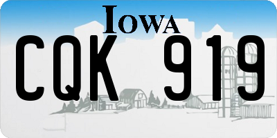 IA license plate CQK919