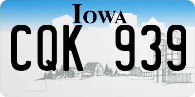 IA license plate CQK939