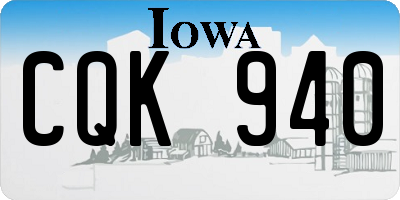 IA license plate CQK940