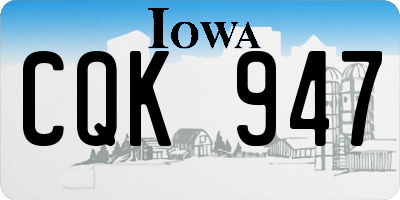 IA license plate CQK947